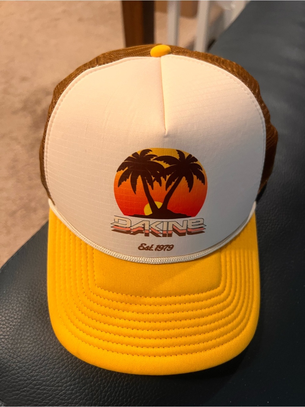 Dakine Trucker Hat Sunset Palm Tree Graphic Snapback Cap